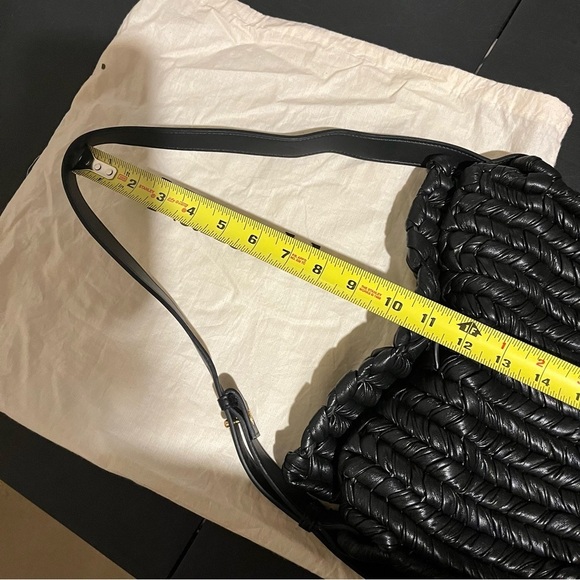 $844 Nanushka Women's Off Black The Busket Faux Leather Shoulder Purse Bag - Picture 10 of 10